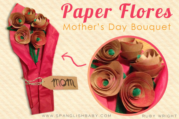 mother´s day craft, dia de las madras, paper flowers, flores de papel