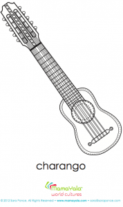 charango musical instrument coloring page
