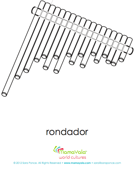 rondador instrument coloring page