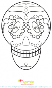 day of the dead Calaca coloring page