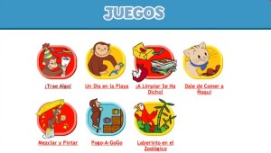 Curious George games in spanish