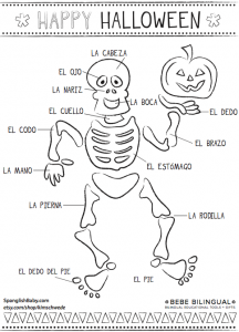 Bebe Bilingual Spanish Halloween Printable