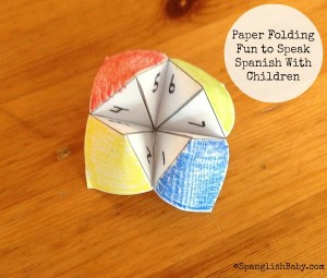 Paper Folding Fun to Speak Spanish With Children {Printable}