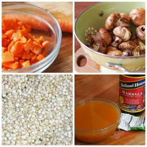 Hearty Mushroom, Marsala and Quinoa Autumn Soup ingredients