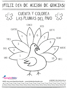 spanish thanksgiving coloring sheet