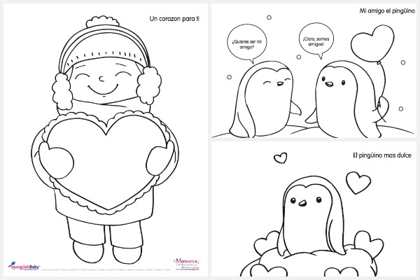 valentines day coloring pages in spanish - photo #1