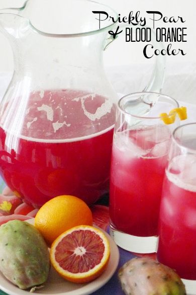 Prickly Pear & Blood Orange Cooler by Nibble's & Feasts